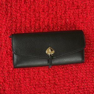 Kate Spade Marti Large Slim Flap Wallet Black